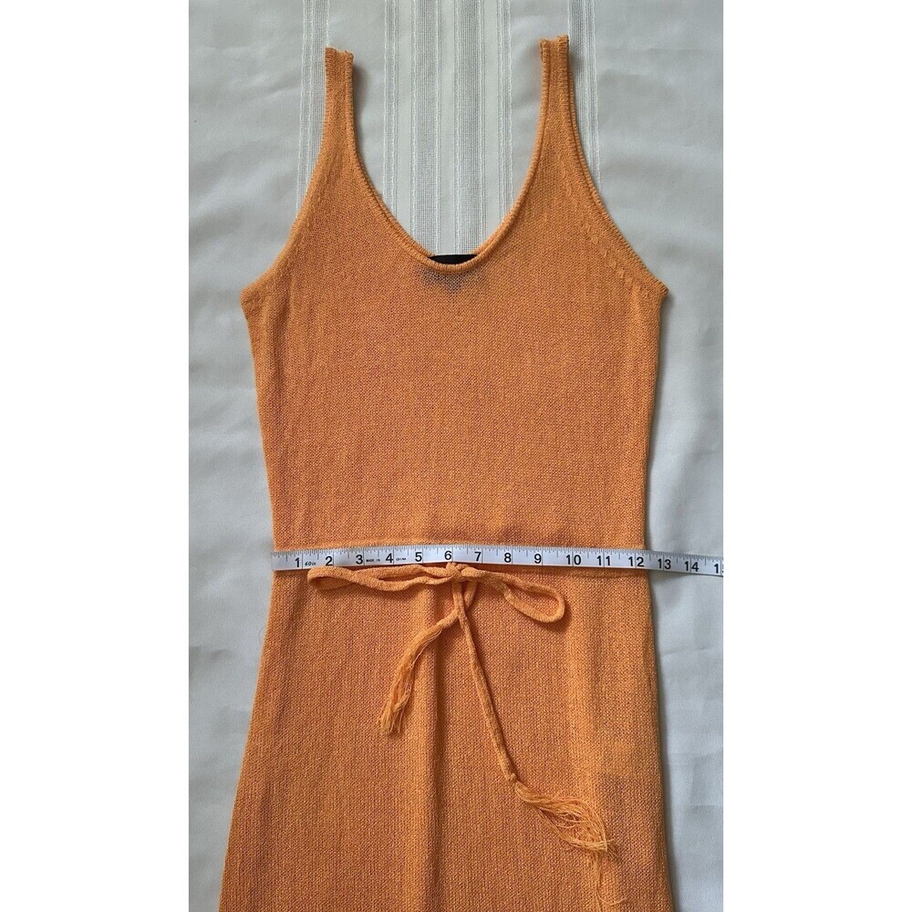 Vici Caliana Tassel Cover-Up Maxi Dress Size L Orange Boho Style Sleeveless EUC - Picture 10 of 16